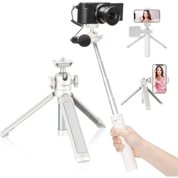 Ulanzi MT-42 Camera Tripod Mini Tabletop Tripod Selfie Stick with Cold Shoe,Travel Tripod for Phone ...