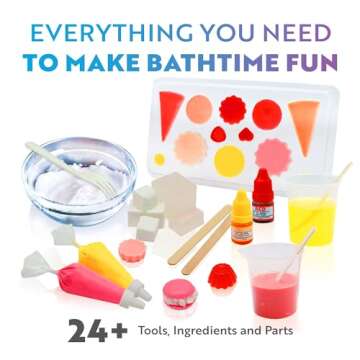 Playz Yummy Cupcake Soap & Bubbles DIY Science Kit - Fun STEM Gift for Age 8, 9, 10, 11, 12 Year Old...