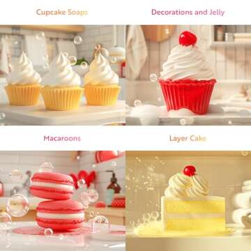 Playz Yummy Cupcake Soap & Bubbles DIY Science Kit - Fun STEM Gift for Age 8, 9, 10, 11, 12 Year Old Girls and Boys - Educational Arts and Crafts for Kids Age 8-12