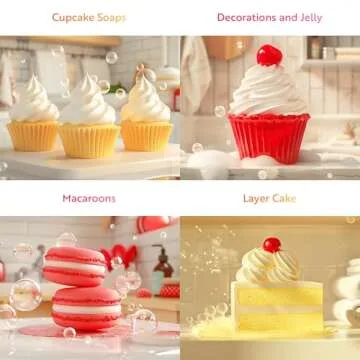 Playz Yummy Cupcake Soap & Bubbles DIY Science Kit - Fun STEM Gift for Age 8, 9, 10, 11, 12 Year Old Girls and Boys - Educational Arts and Crafts for Kids Age 8-12