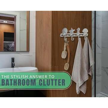 Vintage Seashell Coat Hook for Coastal Decor