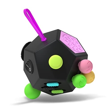 Fidget Dodecagon – 12-Side Fidget Toys Cube Relieves Stress and Anxiety Anti Depression Cube for C...
