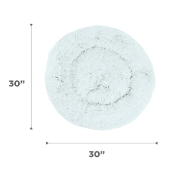 Sheri Calming Donut Bed Plush Shag Fur for Pets