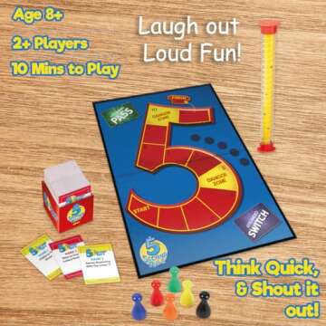 5 Second Rule | Simple Questions Card Game for Family Fun| Kids & Game Nights |Fast Paced Games | Su...