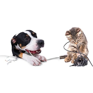 Sleek Socket No Shock Child & Pet Protector Outlet Concealer with Protective Cord Clips, Flat Extension Cord with 3 Outlets Power Strip (Safeguards Toddlers and Pets from Chewing Dangerous Cords)