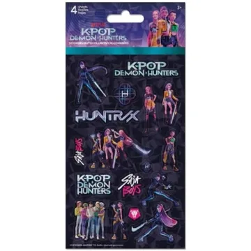 Netflix Kpop Demon Hunters Stickers - 4 Colorful Sheets
