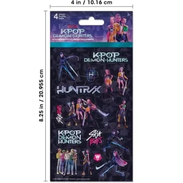 Netflix Kpop Demon Hunters Stickers - 4 Colorful Sheets