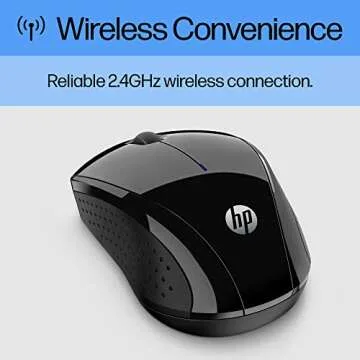 HP X3000 G3 Wireless Mouse - Black, 15-Month Battery, Side Grips for Control, Travel-Friendly, Blue LED, Powerful 1600 DPI Optical Sensor, Compatible with Wins PC/Laptop, Mac, Chromebook (683N7AA)