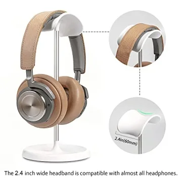Stylish Heavy Base Headphone Stand with Tray for All Headsets
