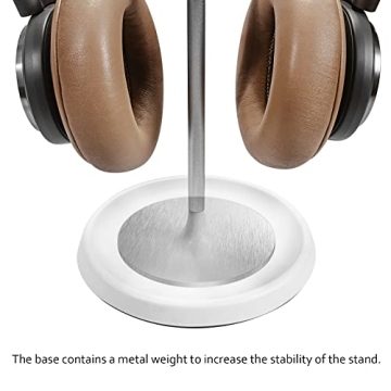 Stylish Heavy Base Headphone Stand with Tray for All Headsets
