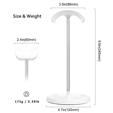 Stylish Heavy Base Headphone Stand with Tray for All Headsets