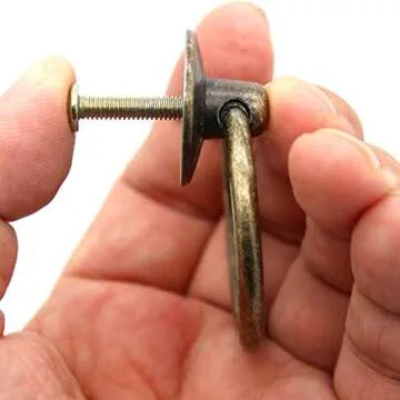 Antique Brass Drawer Pulls Set of 6 - Vintage Design