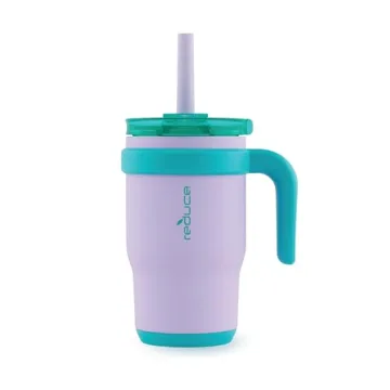 REDUCE 14 Oz Coldee Kids Tumbler with Lid and Straw - Insulated Travel Mug - Spill-Proof, Sweatproof...