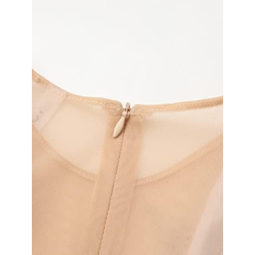 Agoky Shiny Sequins Fringed Bodysuit for Women