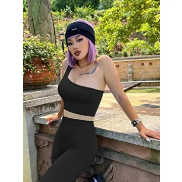 OQQ Women's Stylish 4 Piece Workout Yoga Leggings Set