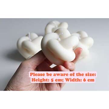 Brighter Sky Knot Candle, Set of 2, All Natural Premium Soy and Palm Wax, Shaped Candles, Trendy Roo...
