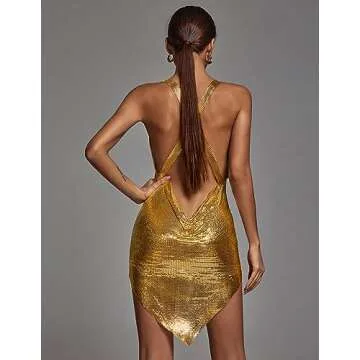 Brilliant Gold Bodycon Dress for Nights Out and Parties