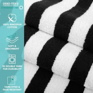 Arkwright Cabana Beach Towel Pack of 4 - Soft Cotton