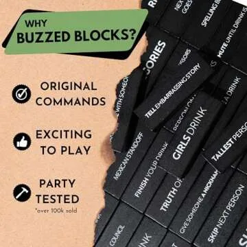 Buzzed Blocks Adult Drinking Game for Parties and Gifts