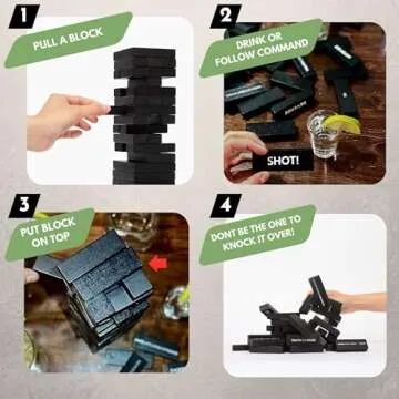Buzzed Blocks Adult Drinking Game for Parties and Gifts