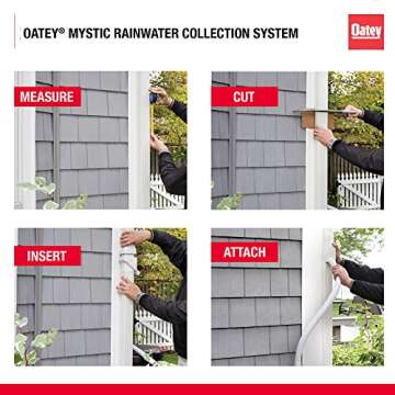 Oatey Mystic Rainwater Collection System, 2 in. x 3 in., White