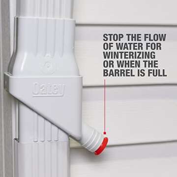 Oatey Mystic Rainwater Collection System, 2 in. x 3 in., White