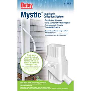 Oatey Mystic Rainwater Collection System, 2 in. x 3 in., White
