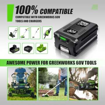 NEPOWILL 60V 5.0Ah Replacement Battery for Greenworks PRO 60V Battery Max LB60A03 LB60A02 LB60A00, Compatible with Greenworks 60V Cordless Tools 20352 22232 2508302