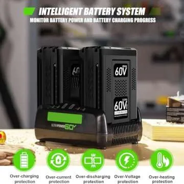 NEPOWILL 60V 5.0Ah Replacement Battery for Greenworks PRO 60V Battery Max LB60A03 LB60A02 LB60A00, Compatible with Greenworks 60V Cordless Tools 20352 22232 2508302