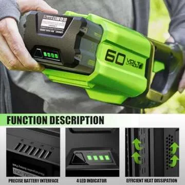 NEPOWILL 60V 5.0Ah Replacement Battery for Greenworks PRO 60V Battery Max LB60A03 LB60A02 LB60A00, Compatible with Greenworks 60V Cordless Tools 20352 22232 2508302
