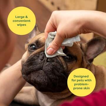 Earth Rated Skin Cleansing Pet Wipes, Topical Wipes for Dogs & Cats to Tackle Itchy Skin, Wild Oat Scent, 60 Count