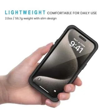 Lanhiem Magnetic for iPhone 15 Pro Max Case, Waterproof Shockproof Dustproof [Built in Screen Protector] [Compatible with MagSafe], 360 Full Body Phone Case for iPhone 15 Pro Max - 6.7” (Black)