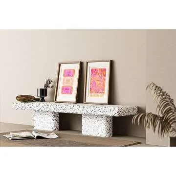 Preppy Room Decor, Funky Pink Poster for Wall Art Aesthetic, Abstract Gradient Aura Angel Numbers with Inspirational Positive Affirmations Quotes for Girls Bedroom Bathroom (Set of 4, Unframed)