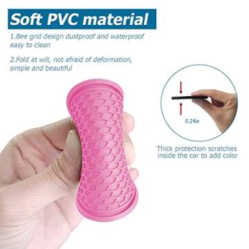 Car Cup Holder Coaster, 4 Pack Non-Slip Insert Coasters, Universal Durable Auto Cup Mat, 2.75 Inch Flexible Silicone Pad for Car Interior, Vehicle Accessories for Men and Women