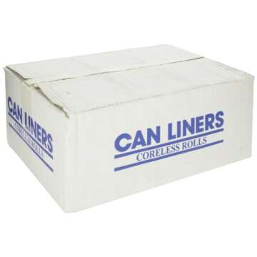 Spectrum C334016N HDPE Institutional Trash Can Liner, 33 gallon Capacity, 40" Length x 33" Width x 1...