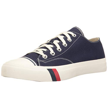 Stylish PRO-Keds Men's Royal Lo Lace Up Fashion Sneakers - Navy Canvas