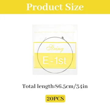 Molain 20 Pack Acoustic Guitar High E String Set - Durable & Balanced Tone