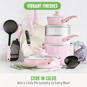 GreenLife Soft Grip Cookware Set Non-Toxic Ceramic Nonstick
