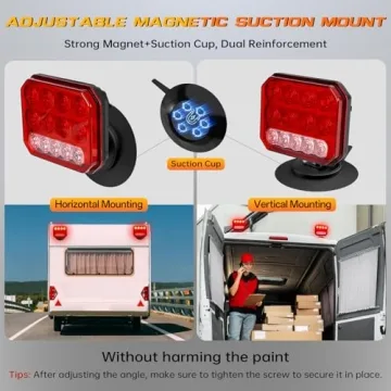 ZUNAICE Wireless Trailer Lights Magnetic LED Kit Portable
