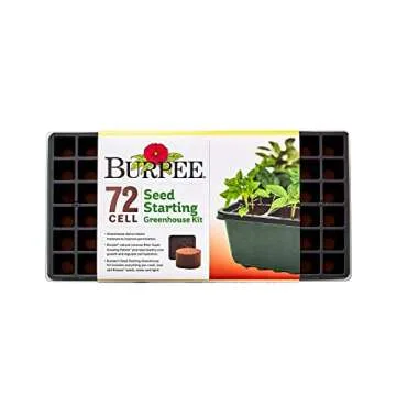 Burpee Greenhouse Indoor Seed Starting Kit + Organic Coconut Coir Seed Starting Mix
