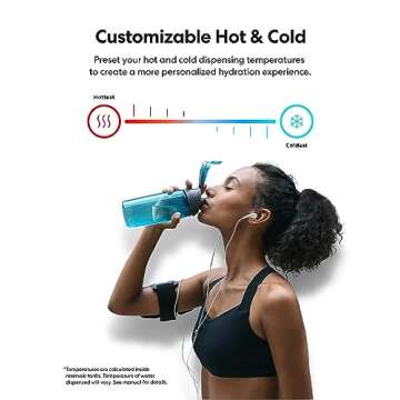 Brio Moderna Touchless Bottom Load Water Cooler Dispenser - Self-Cleaning, Motion Sensor, Tri Temp Dispense, Child Safety Lock, Holds 3 or 5 Gallon Bottles, Digital Display and LED Light