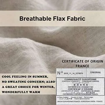 Simple&Opulence 100% French Linen Pillowcase Queen Size-Set of 2- Washed Solid Color Pillow Cases Embroidered -Soft and Durable (Linen, 20''x30'')