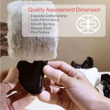 Rena Chris Gua Sha Facial Tools, Natural Jade Stone Guasha Tool, Manual Massage Sticks for Jawline Sculpting and Puffiness Reducing, Facial Massage Tool, Skin-Care Tool (Black)