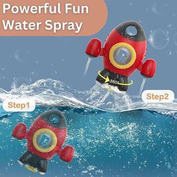 Fun Baby Rocket Bath Toy for Kids