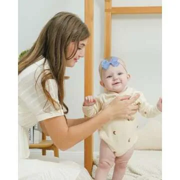 jollybows 20pcs Baby Girls Nylon Hair Bows Headbands Linen Hair Bands Elastic Hair Accessories for Kids Infants Newborn