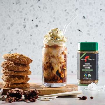 Mount Hagen 3.53oz Organic Freeze Dried Instant Decaf Coffee- 6 Pack | Eco-friendly, Fair-Trade Decaffeinated Coffee Made From Organic Medium Roast Arabica Beans [6x 3.53oz Jar]