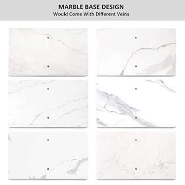 Standing Towel Rack Double-T Shape Bath Sheet Holder with Marble Design Base for Bathroom Floor Next to Tub or Shower 2 Tier Freestanding Towel Bar Stainless Steel Brushed Nickel