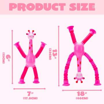 JOYIN 28 Packs Valentine's Day Telescopic Suction Pop Tubes with Cards, Classroom Exchange Gift for Kids, Kids Toys Party Favors, LOVE Letter Shaped