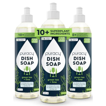 Puracy Natural Dish Soap - Eco-Friendly, Skin-Softening Plant-Based Cleaner