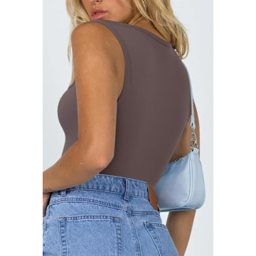 Meyeeka Women's Ribbed Bodysuit - Stylish Comfort Top